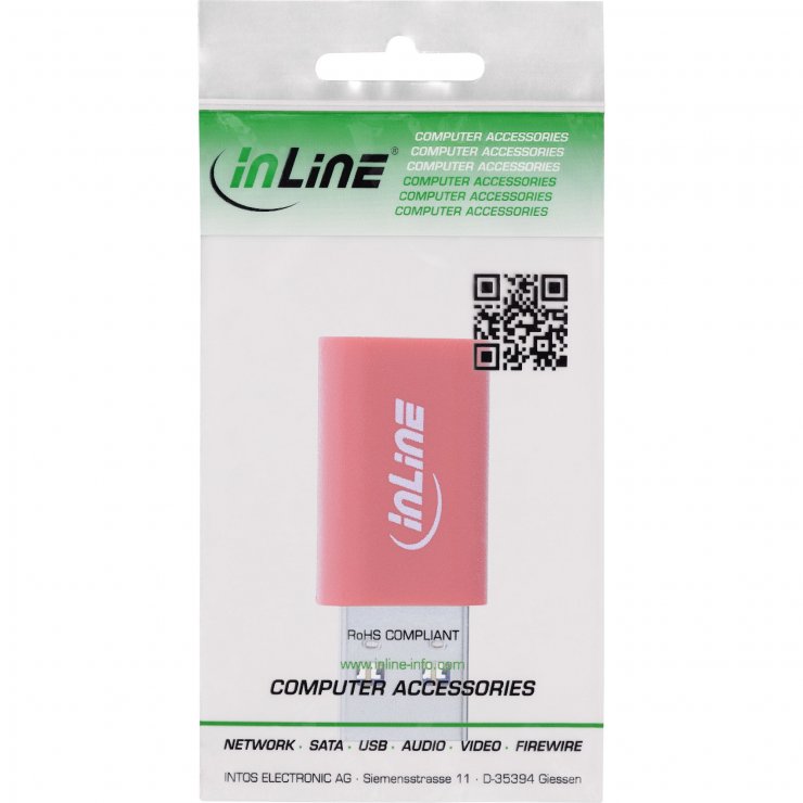 Imagine Adaptor USB-A la USB type C T-M data blocker 5V/1.5A, InLine IL31652